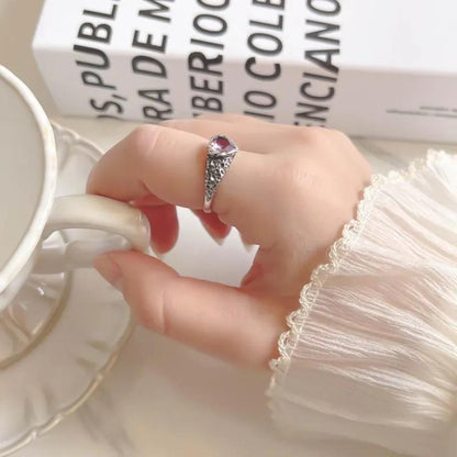Amethyst Heart Ring