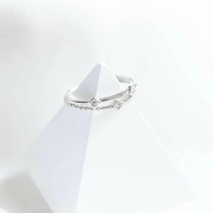 Diamond Shape Double Layer Ring