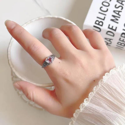 Amethyst Heart Ring