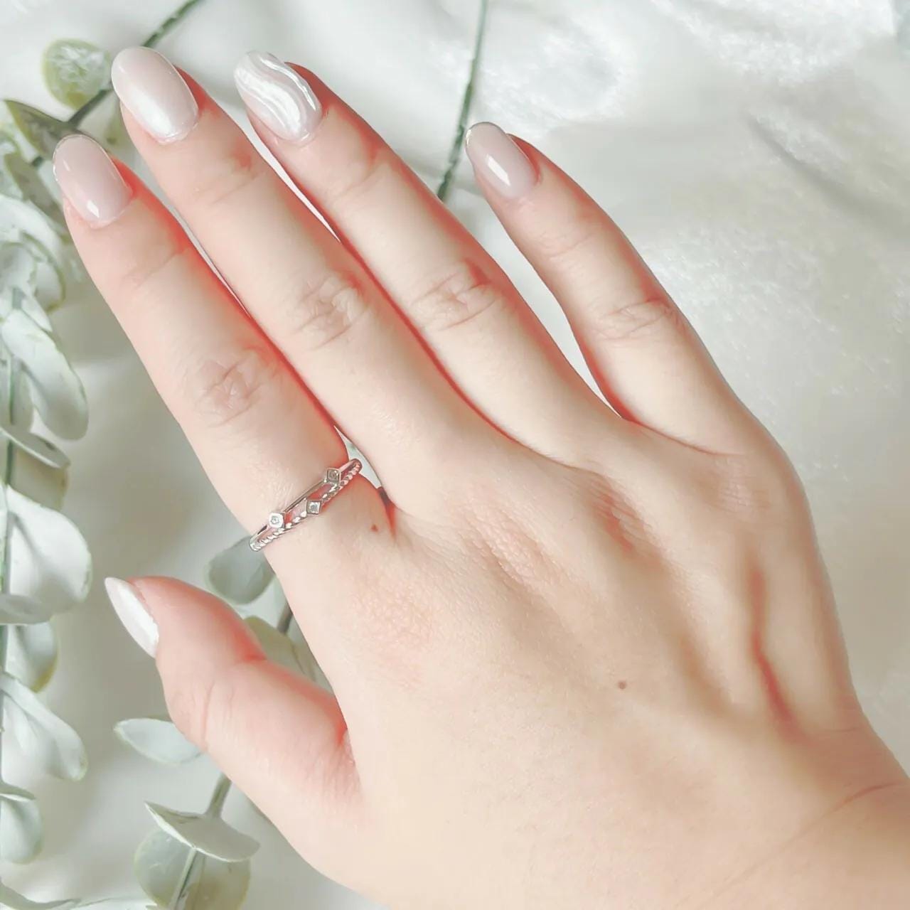 Diamond Shape Double Layer Ring